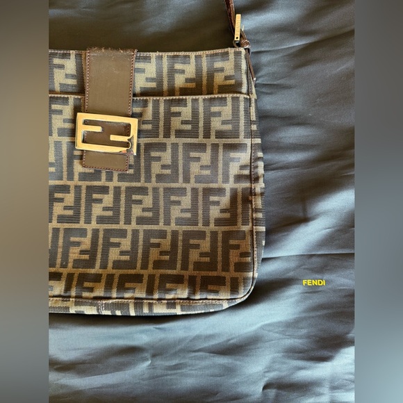 RARE VINTAGE FENDI handbag 🌟 Fendi Zucchino hobo bag in brown GOOD CONDITION! - Picture 14 of 16